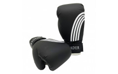 Перчатки боксерские  LEADER  6 унций, черный