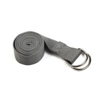 Ремень для йоги с металлическим карабином PRCTZ YOGA STRAP, серый.